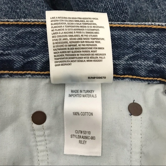 Agolde Riley High Rise Button Fly Straight Crop Jeans in Frequency Size 32 - Picture 15 of 16